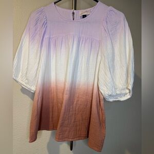 Universal Thread Purple and Brown Ombre Blouse